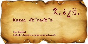 Kazai Éneás névjegykártya